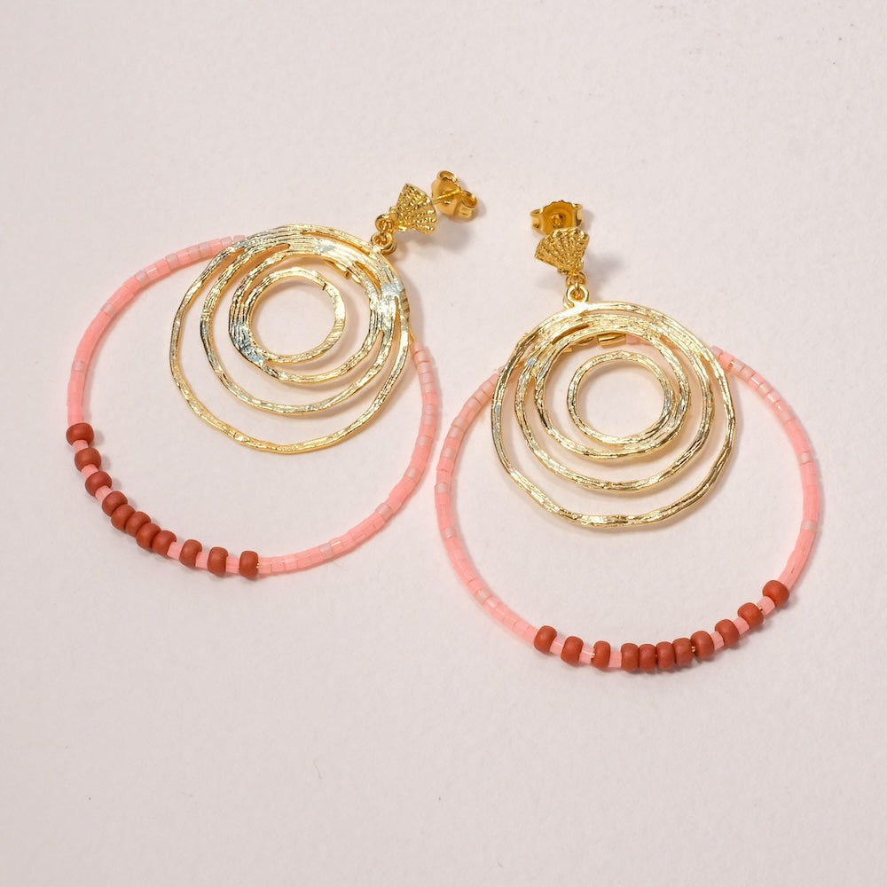 Boucles d'oreilles coquillage Miyuki