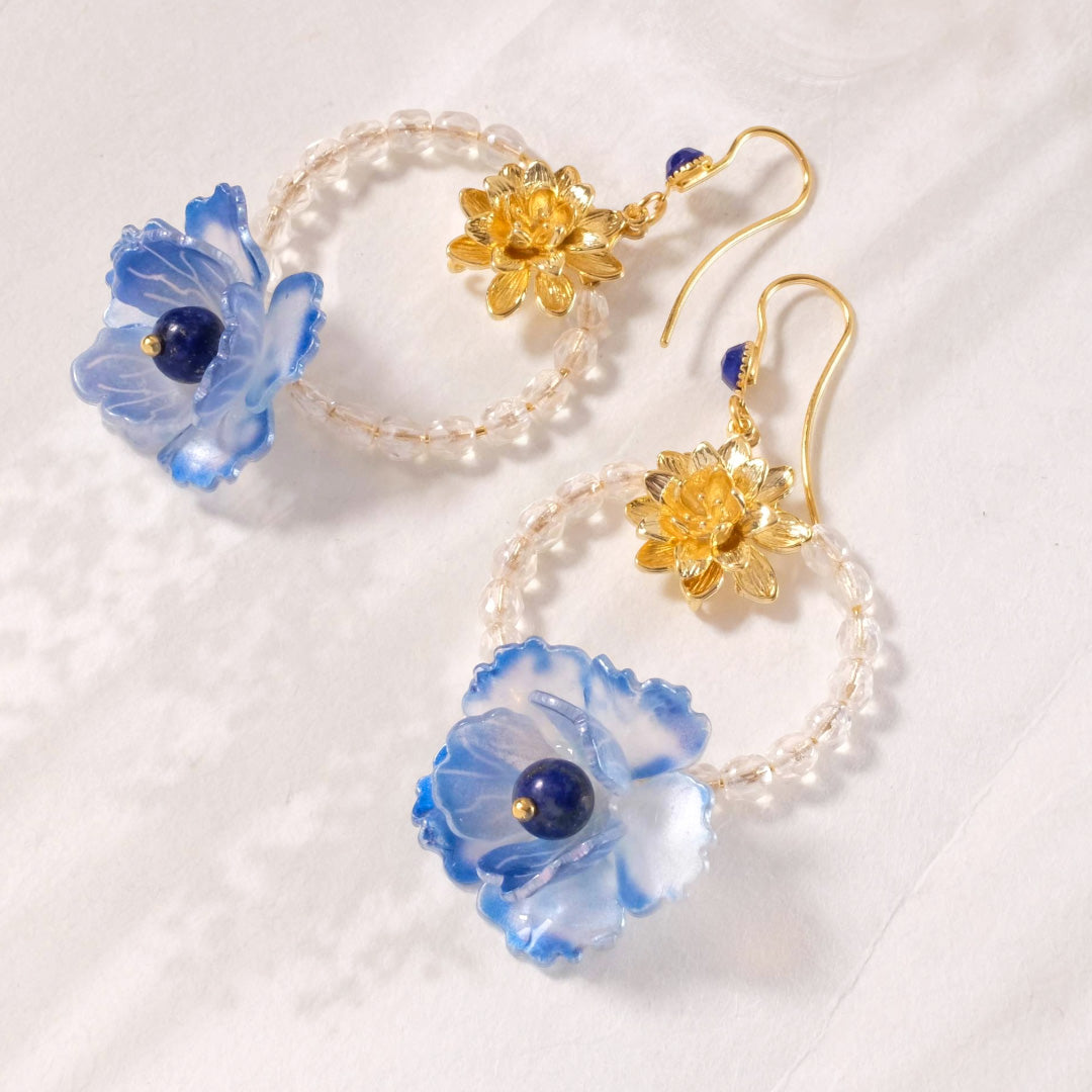 Boucles d'oreilles Hortensia