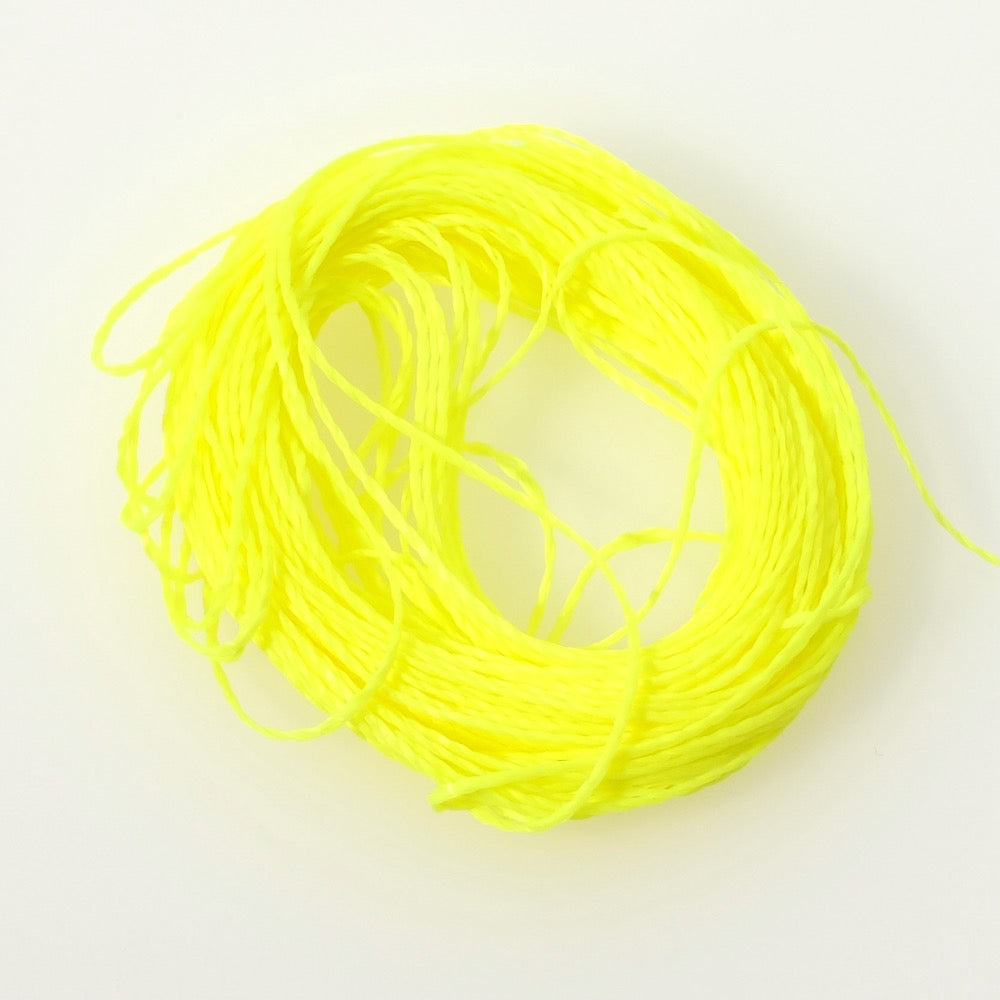 10 mètres de fil ciré Linhasita 0,5mm pour micro macramé - Jaune Fluo