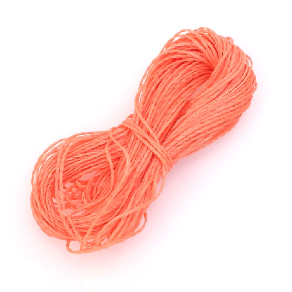 10 mètres de fil ciré Linhasita 0,5mm pour micro macramé - Corail rose