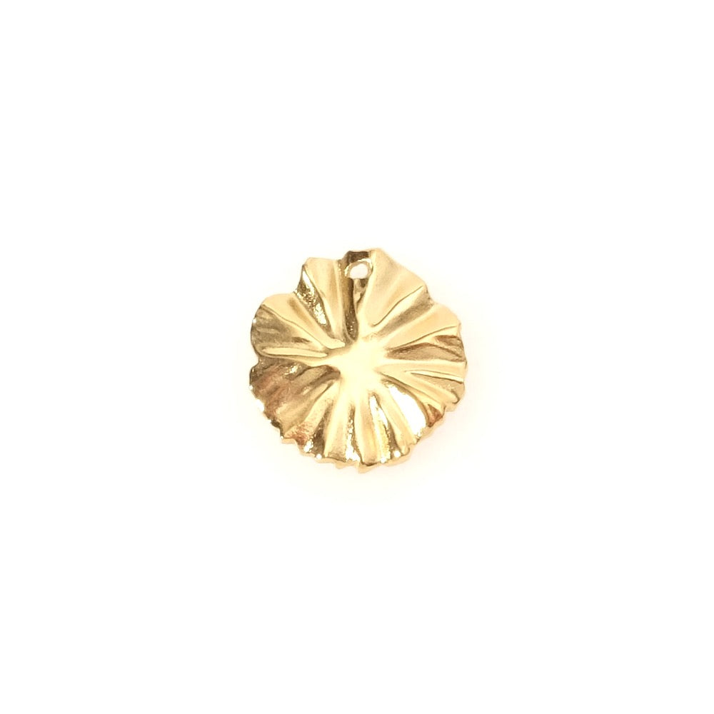 Pendentif feuille de lotus en acier inoxydable 304 Doré 24K