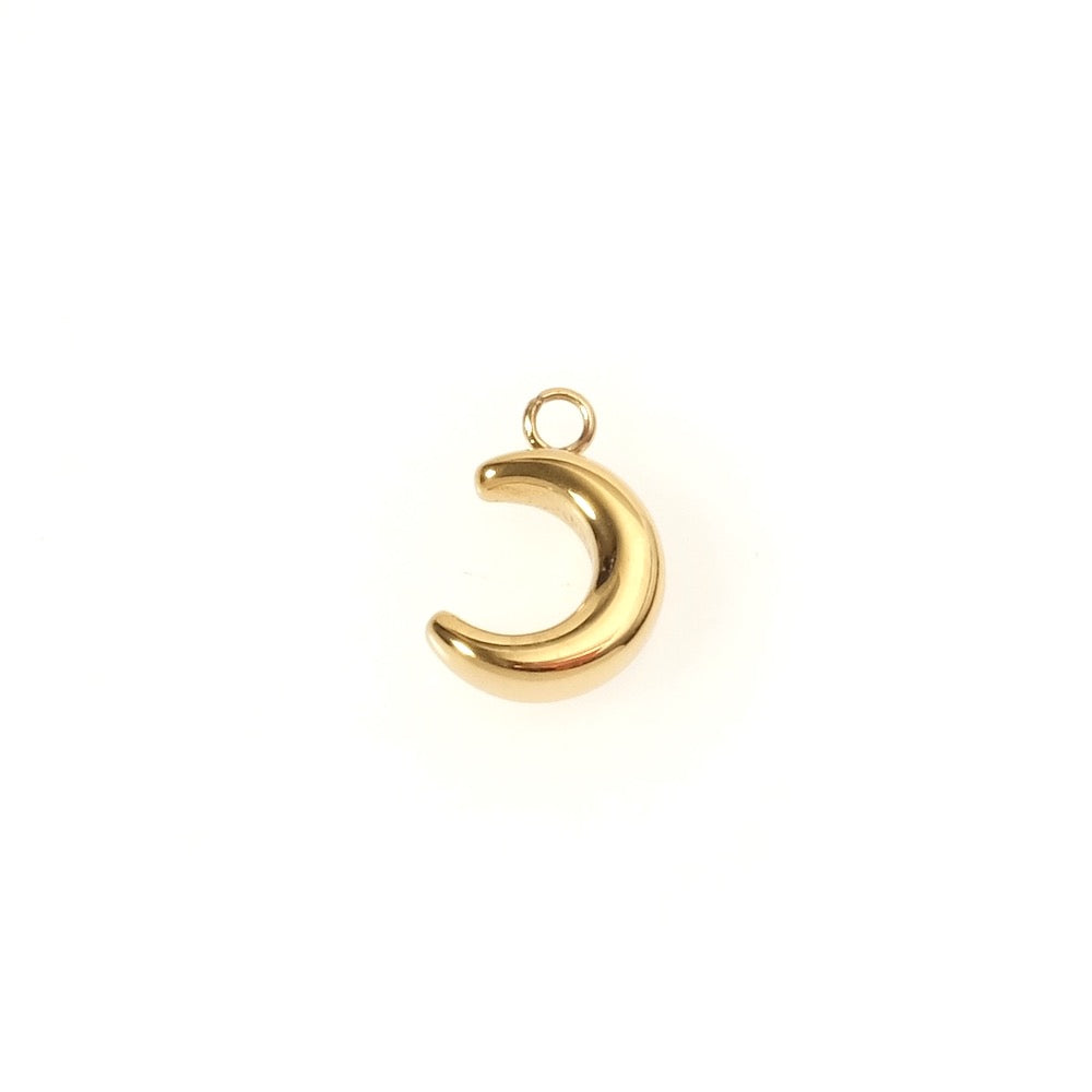 Pendentif Lune en acier inoxydable 304 Doré 24K