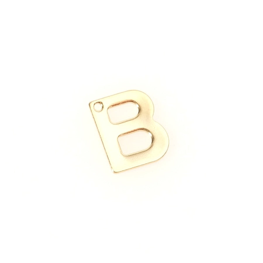 Pendentif Lettre B en acier inoxydable 304 Doré 18K