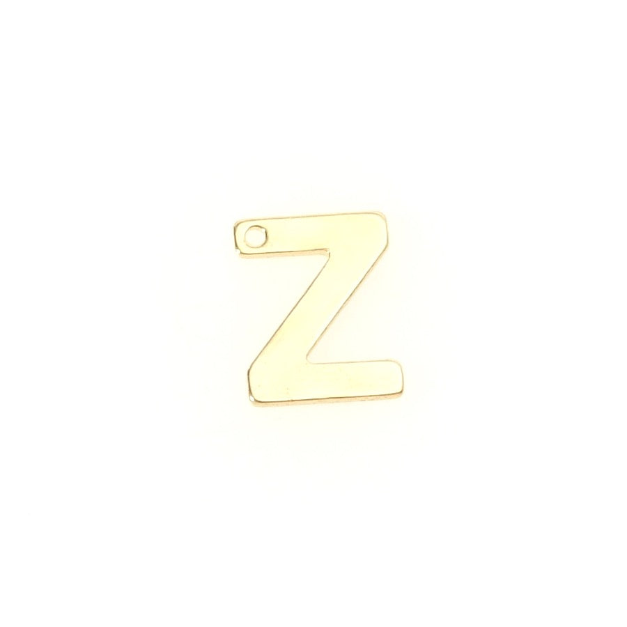 Pendentif Lettre Z en acier inoxydable 304 Doré 18K