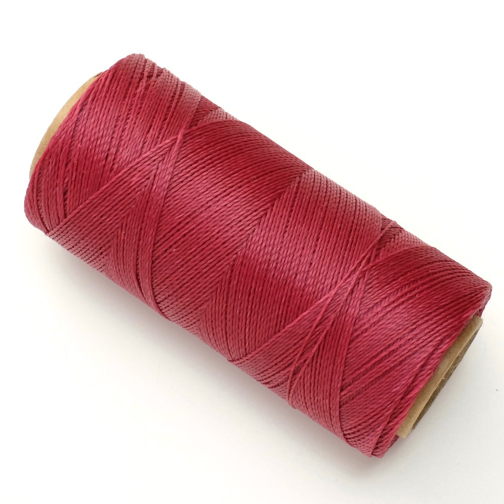 10 mètres de fil ciré Linhasita 0,5mm pour micro macramé - Framboise