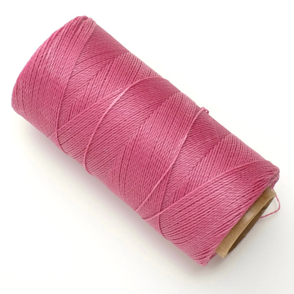 10 mètres de fil ciré Linhasita 0,5mm pour micro macramé - Rose