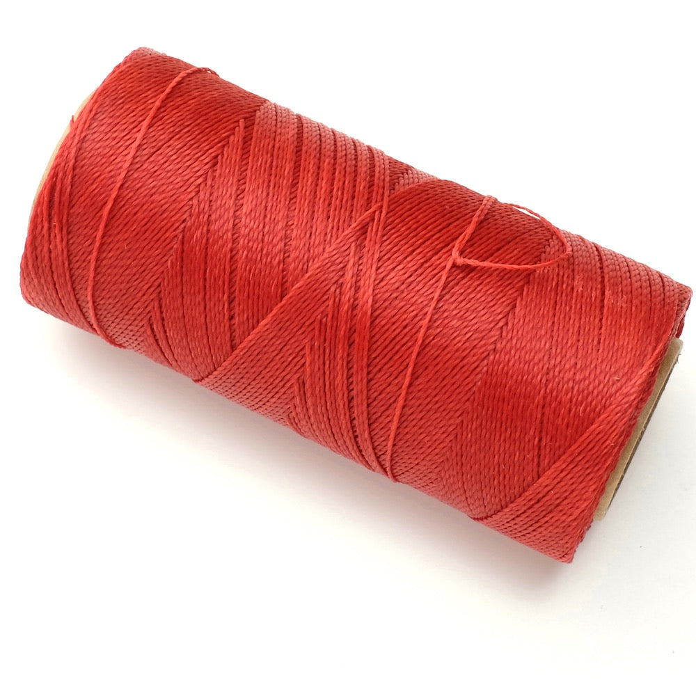 10 mètres de fil ciré Linhasita 0,5mm pour micro macramé - Cerise