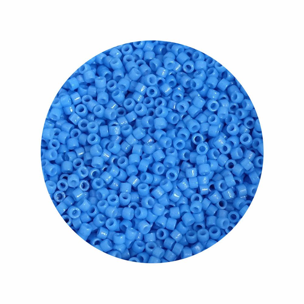 8 grammes de perles Miyuki Délica 11/0 Duracoat Opq Delphinium DB2134