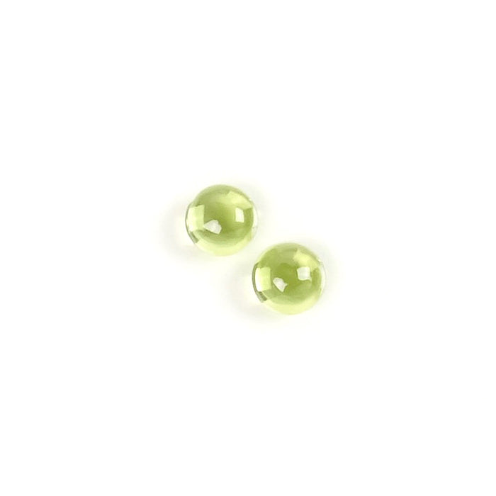 2 Cabochons de pierre naturelle Rond 4mm Péridot