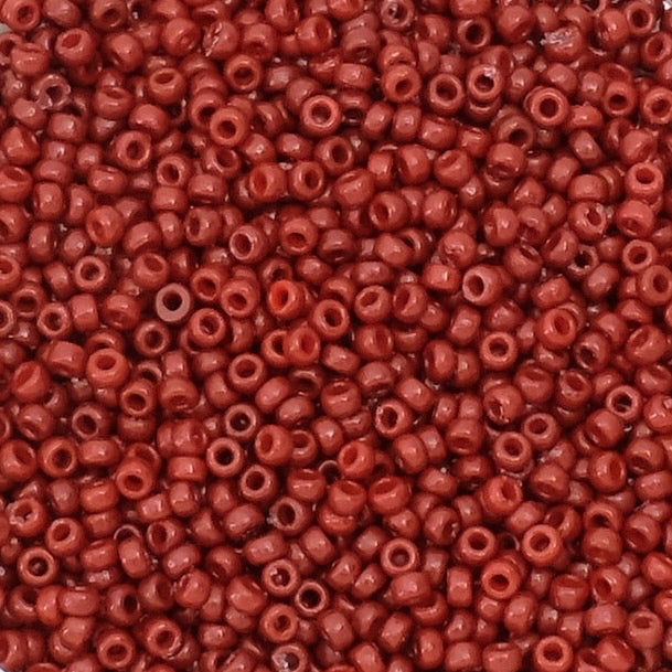 8 grammes de perles Miyuki Rocailles 15/0 Duracoat Opq Maroon N°4470