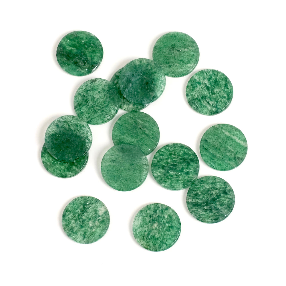 Cabochon pierre naturelle plat 12mm Aventurine