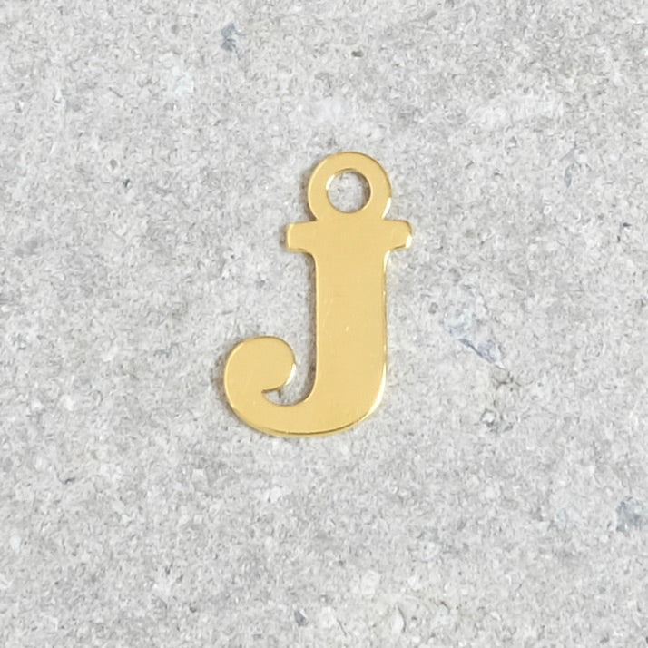 Pendentif lettre J en argent 925 doré à l&#39;or 24K