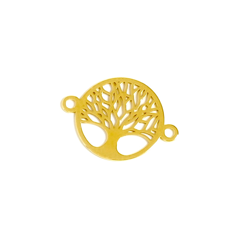 Connecteur Arbre de vie en Argent 925 Doré 24K