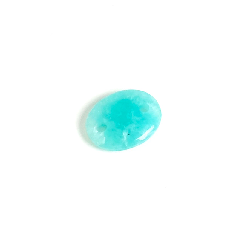 Connecteur Ovale 8x10mm en pierre naturelle Amazonite