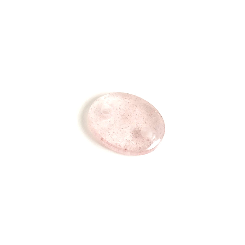 Connecteur Ovale 8x10mm en pierre naturelle Quartz fraise