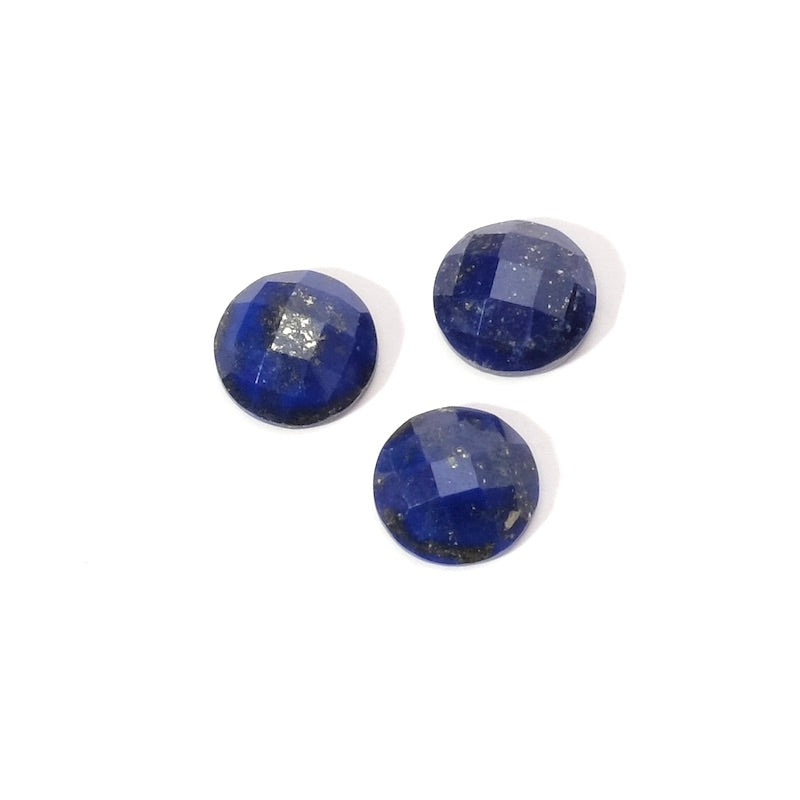 Cabochon en pierre naturelle facettée 8mm Lapis Lazuli