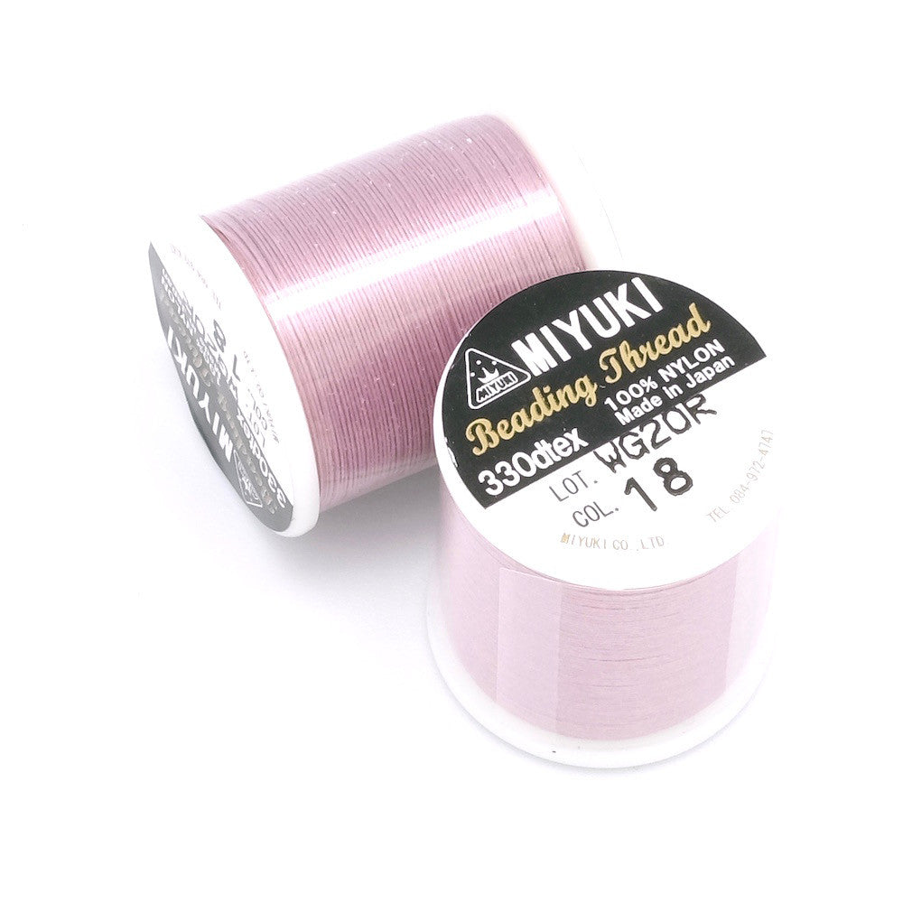 50 meter spoel Miyuki Kraaldraad 0,25 mm nylondraad Roze nr. 18