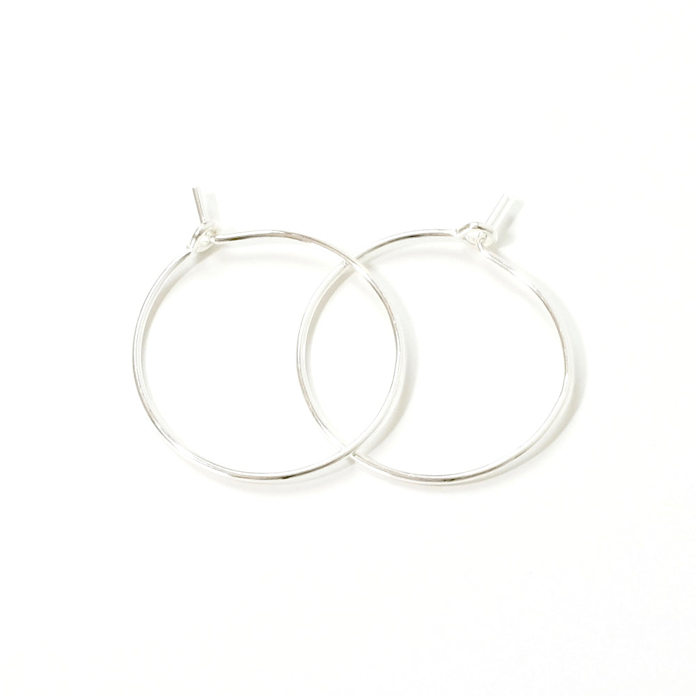 2 boucles d&#39;oreilles créoles 20mm en argent 925 (la paire)