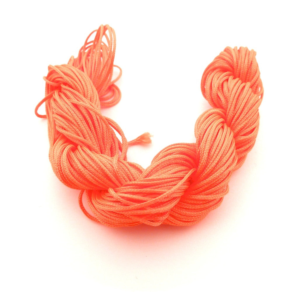 25 meter Shambala nylondraad 1 mm fluorescerend oranje