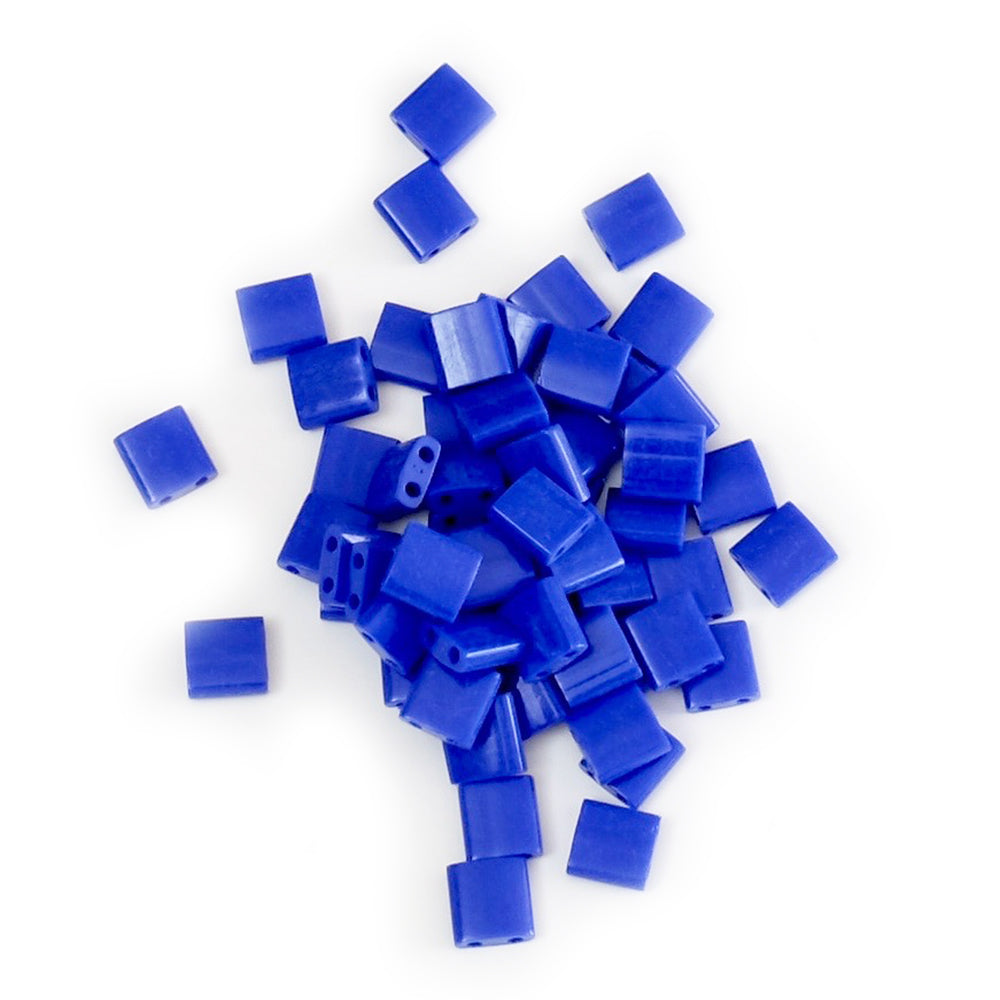 5 grammes de perles Miyuki Tila Beads 5mm TL-0414 Opaque Cobalt